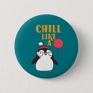 Chapa Redonda De 5 Cm Gracioso Personalizado De Humor Animal Chill Como