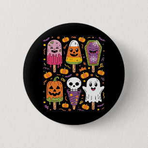 Chapa Redonda De 5 Cm Gracioso Popsicle Summer Horror Halloween IceCream
