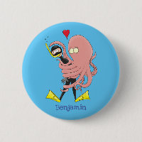 Gracioso pulpo abrazos buceo humor personalizado