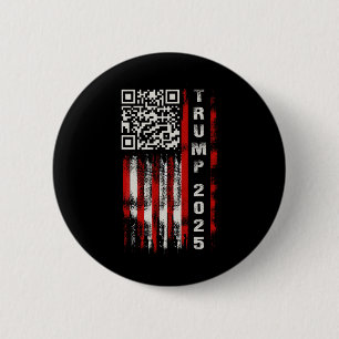 Chapa Redonda De 5 Cm Gracioso Qr Donald Trump bailando con el vídeo de 