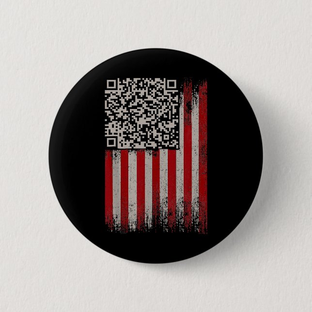 Chapa Redonda De 5 Cm Gracioso Qr Trump Dancing Dance Code (Anverso)
