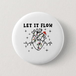Chapa Redonda De 5 Cm Gracioso Que fluya Anatomía Corazón Enfermera Card