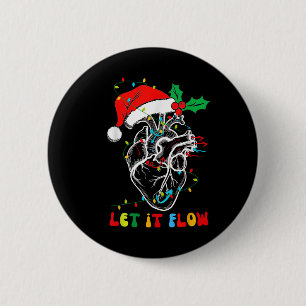 Chapa Redonda De 5 Cm Gracioso Que fluya Anatomía Corazón Enfermera Card