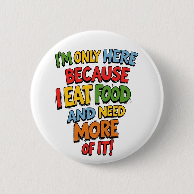 Chapa Redonda De 5 Cm Gracioso regalo de comida, compras en supermercado (Anverso)