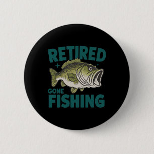 Chapa Redonda De 5 Cm Gracioso retiro de camisetas de pesca retiradas B 