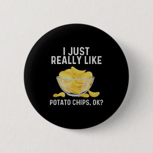 Chapa Redonda De 5 Cm Gracioso Tato Chips Arte Para Hombres Mujeres Bols