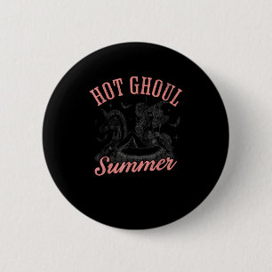Chapa Redonda De 5 Cm Gracioso verano de verano de Halloween Hot Ghoun