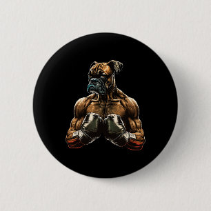 Chapa Redonda De 5 Cm Graciosos Regalos De Boxeo De Boxeo De Perro Para