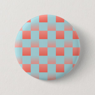 Chapa Redonda De 5 Cm Gradiente a cuadros con estilo polvo azul coral ro