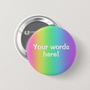 Chapa Redonda De 5 Cm Gradiente de arcoiris personalizado