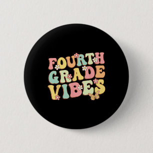 Chapa Redonda De 5 Cm Grado de Vibes Hola Equipo de 4º Grado Maestros Ni