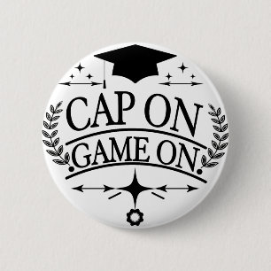 Chapa Redonda De 5 Cm Graduación con Gorra y Juego Encendido