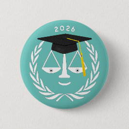 Chapa Redonda De 5 Cm Graduación Creativa de la Facultad de Derecho
