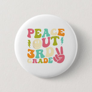 Chapa Redonda De 5 Cm Graduación de 3º Grado Groovy El Último Día De La 