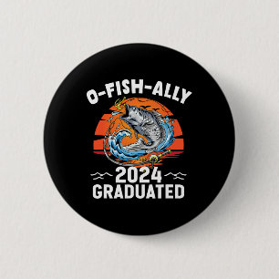 Chapa Redonda De 5 Cm Graduación de Graduado Superior Retro O-fish 2024