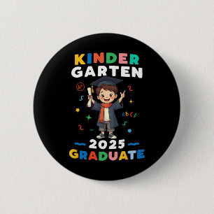 Chapa Redonda De 5 Cm Graduación de jardines de infancia 2025 Niños Grad