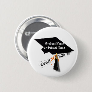 Chapa Redonda De 5 Cm Graduación de la clase Cap y Diploma de 2026