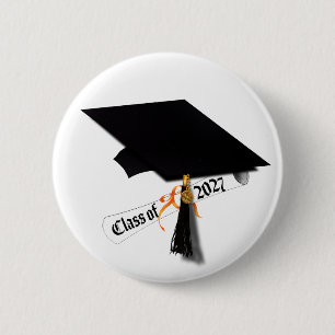 Chapa Redonda De 5 Cm Graduación de la promoción 2027 de Letterman