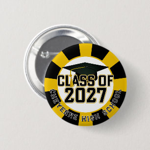 Chapa Redonda De 5 Cm Graduación de la promoción 2027 de Letterman