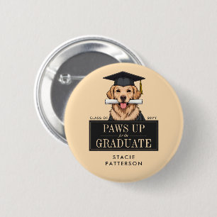 Chapa Redonda De 5 Cm Graduación de personalizado Perro recuperador de o