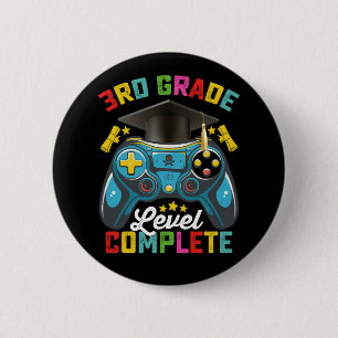 Chapa Redonda De 5 Cm Graduación de Tercer Grado Completa Juegos Jugador