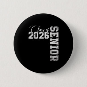 Chapa Redonda De 5 Cm Graduación de último año 2026 Mi último primer día