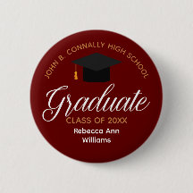 Graduación Granate Personalizada 2026 Graduado