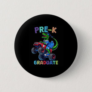 Chapa Redonda De 5 Cm Graduación Pre-k Camión Monstruo Dinosaurio Niños