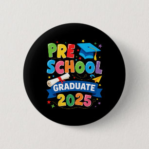 Chapa Redonda De 5 Cm Graduación preescolar 2025 Niños de pregrado