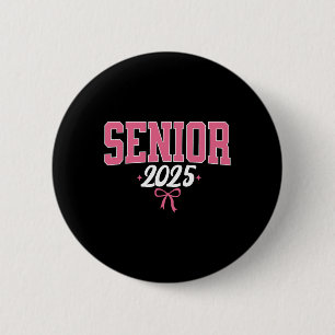 Chapa Redonda De 5 Cm Graduación Senior 2025 De Coquette Bow Cl De 2025