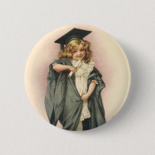 Chapa Redonda De 5 Cm Graduación Vintage, ¡Felicitaciones Graduados!