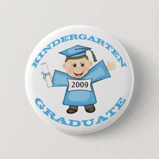 Chapa Redonda De 5 Cm Graduado azul del chica de la guardería de encargo