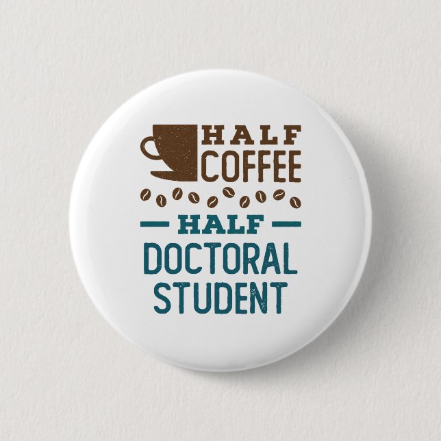 Chapa Redonda De 5 Cm Graduado de doctorado de media doctorado (Anverso)