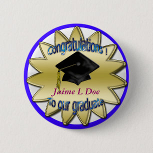 Chapa Redonda De 5 Cm graduado de los congrats conmemorativo