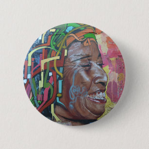 Chapa Redonda De 5 Cm Graffiti Artwork Face