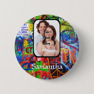 Chapa Redonda De 5 Cm Graffiti personalizado