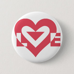 Chapa Redonda De 5 Cm Gráfica de amor de Guay, rosa de cereza