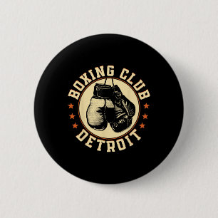 Chapa Redonda De 5 Cm Gráfica De Guantes De Detroit Del Club De Boxeo Pa