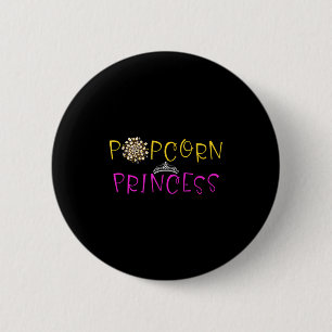 Chapa Redonda De 5 Cm Gráfica divertida de Popcorn Lover diciendo prínci