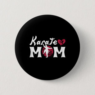 Chapa Redonda De 5 Cm Gráfica Funny Karate Lover Mom Para Mujeres Y Chic