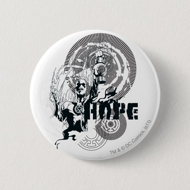 Chapa Redonda De 5 Cm Gráfico azul 4 de la linterna (Anverso)