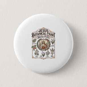 Chapa Redonda De 5 Cm Gráfico Botánico Jesús Plantas Bíblicas Jesús Bota
