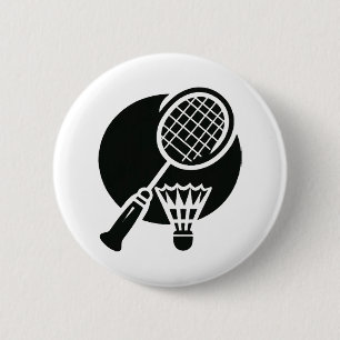 Chapa Redonda De 5 Cm Gráfico de bádminton