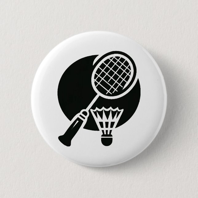 Chapa Redonda De 5 Cm Gráfico de bádminton (Anverso)