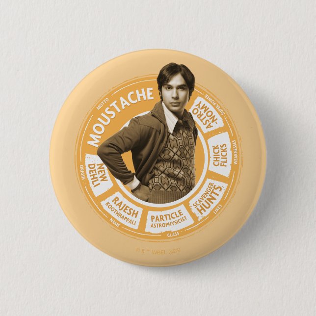 Chapa Redonda De 5 Cm Gráfico de información de Rajesh (Anverso)