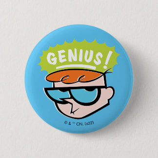 Chapa Redonda De 5 Cm Gráfico de llamadas "Genius" de Dexter