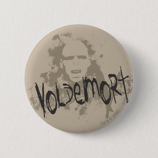 Chapa Redonda De 5 Cm Gráfico de Voldemort Dark Arts (Anverso)
