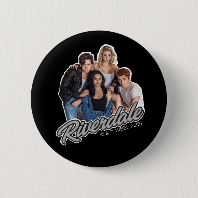 Chapa Redonda De 5 Cm Gráfico del grupo Retro Riverdale (Anverso)