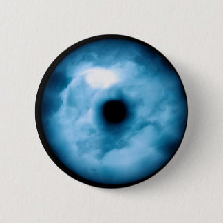 Chapa Redonda De 5 Cm Gráfico nublado azul claro del ojo