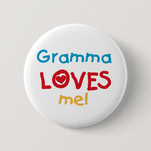 Chapa Redonda De 5 Cm Gramma me ama camisetas y regalos